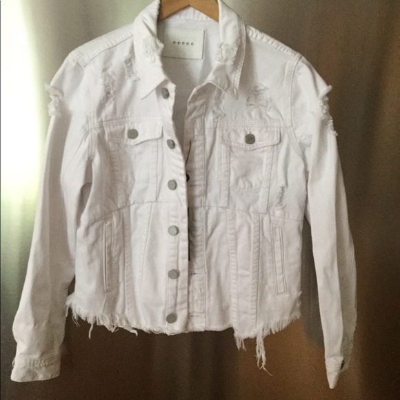 blank nyc white denim jacket